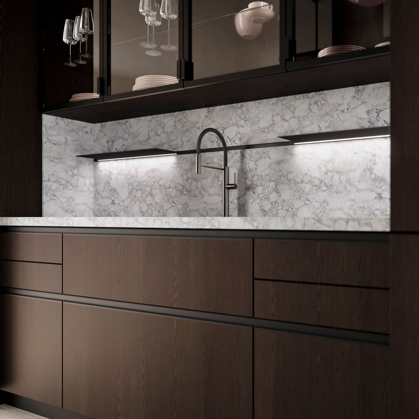 Bahia Wood Veneer Kitchen Cabinetry gallery detail image
