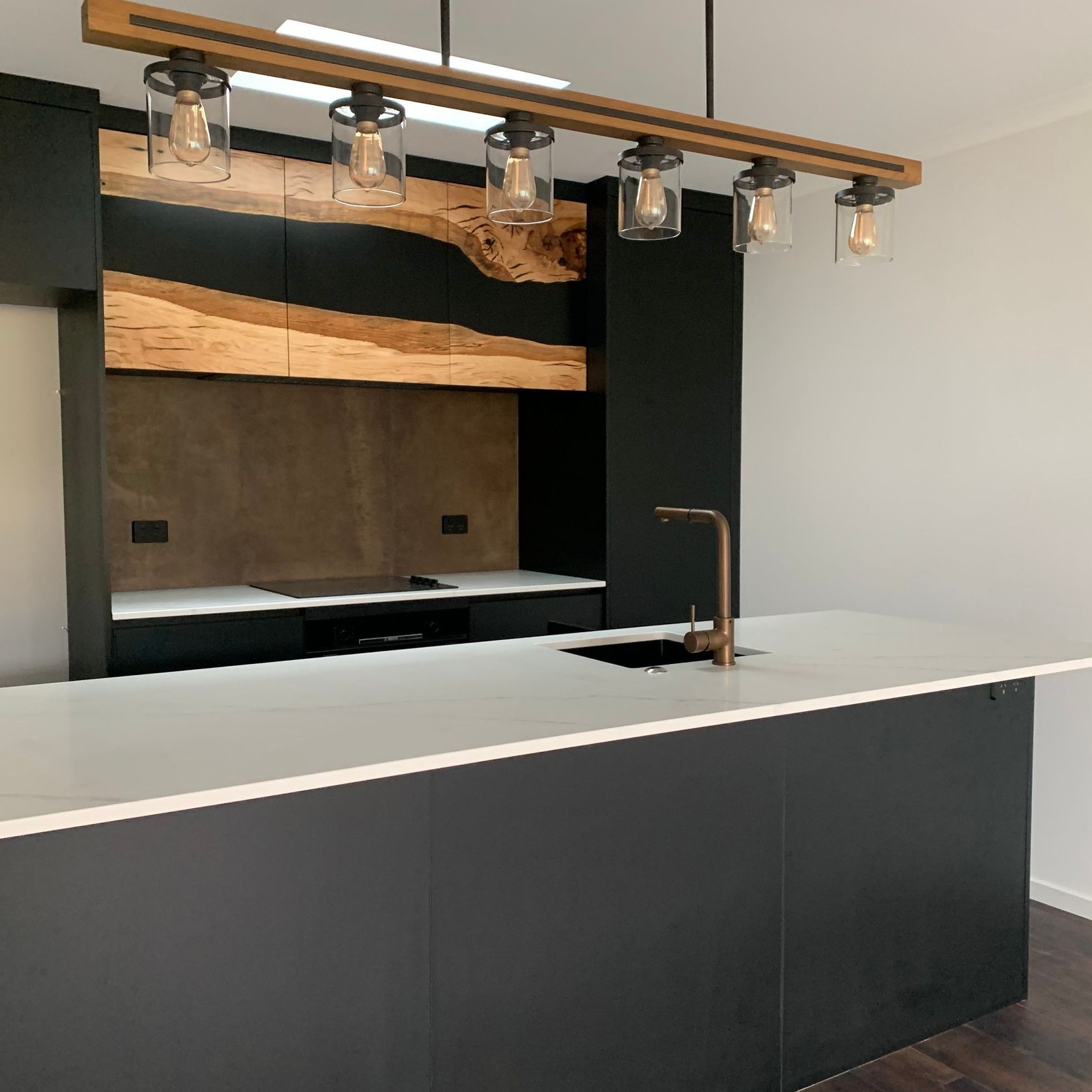 Old English Oak Epoxy Kitchen Overhead Doors gallery detail image