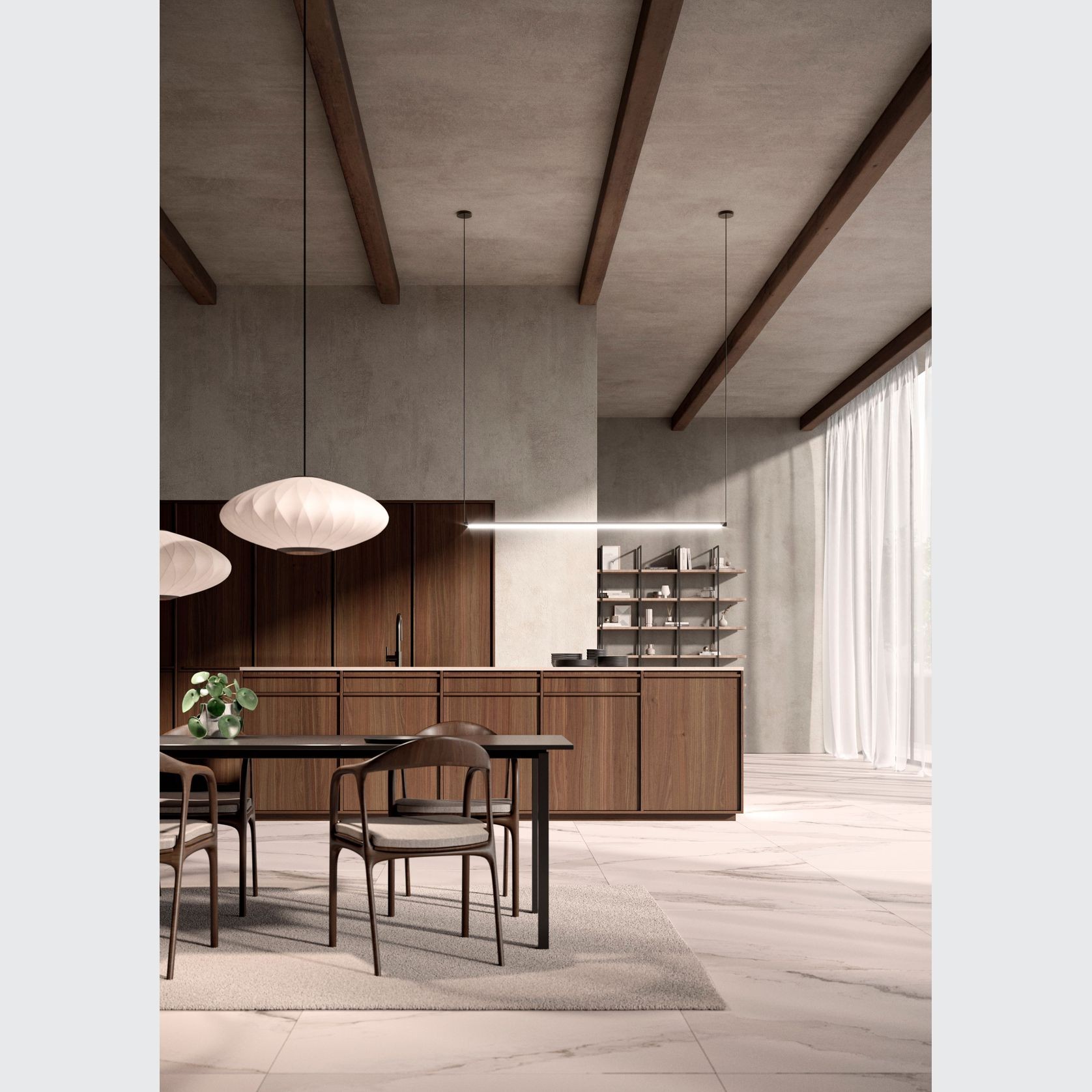 Kyoto Kitchen Cabinetry in Walnut gallery detail image