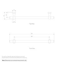 Kingsley Adjustable Cabinetry Pull 250mm | Chrome gallery detail image