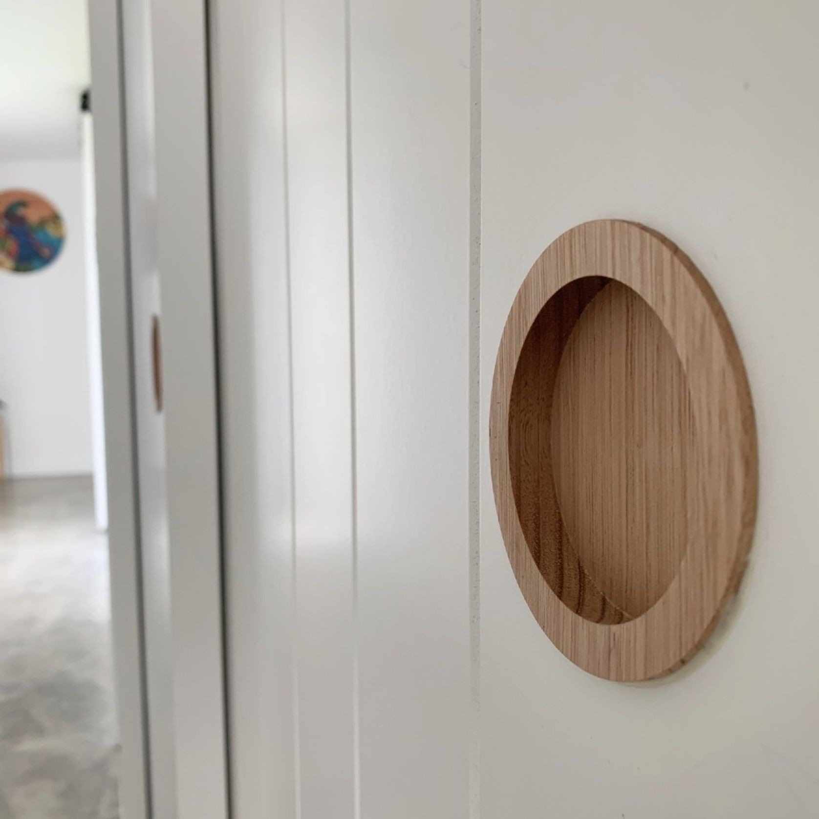 Setto Round - Timber Door Handle - TDH010 gallery detail image