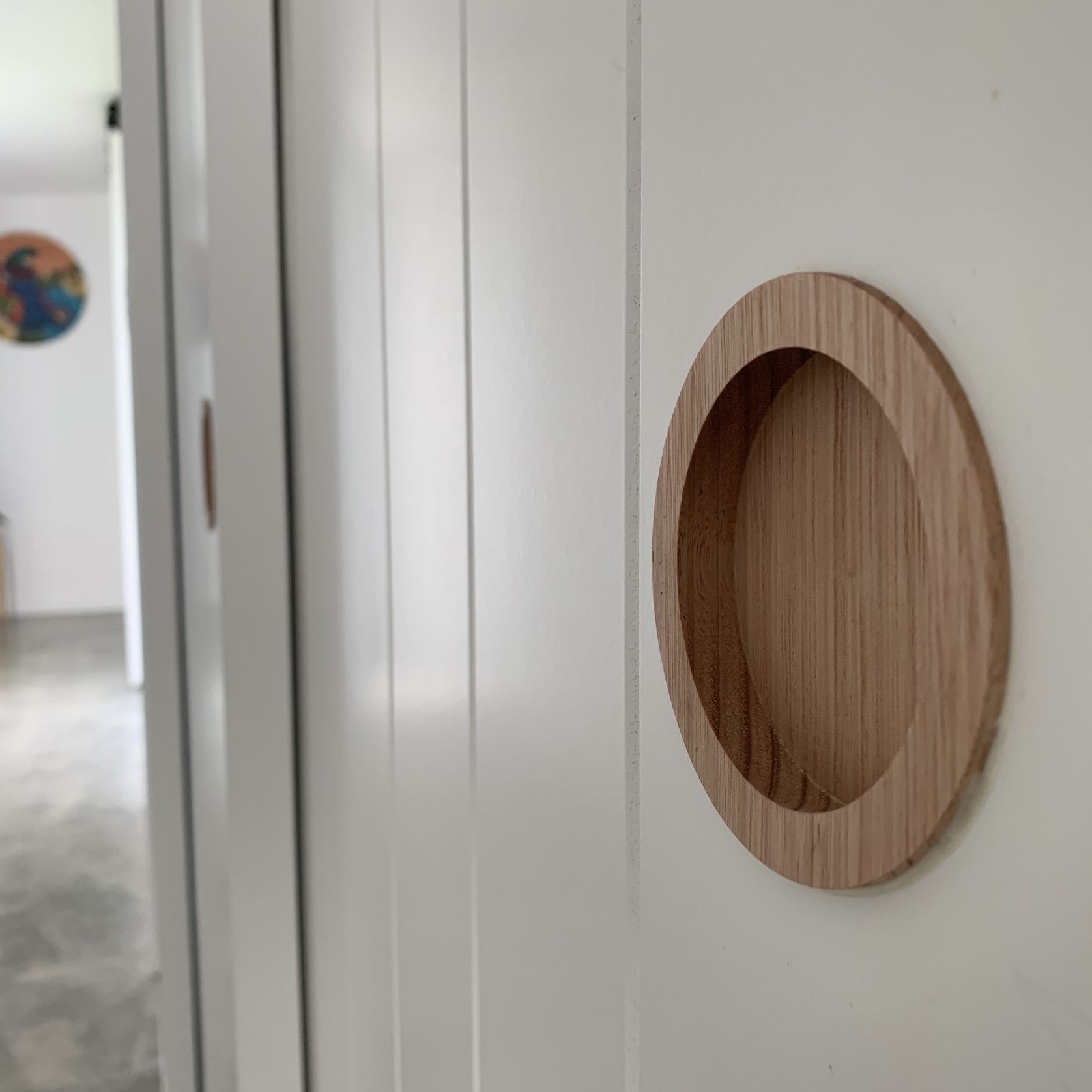 Setto Round - Timber Door Handle - TDH010 gallery detail image