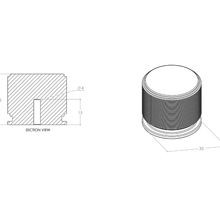 Momo Sussex Solid Brass Cabinet Lined Knob 35mm gallery detail image