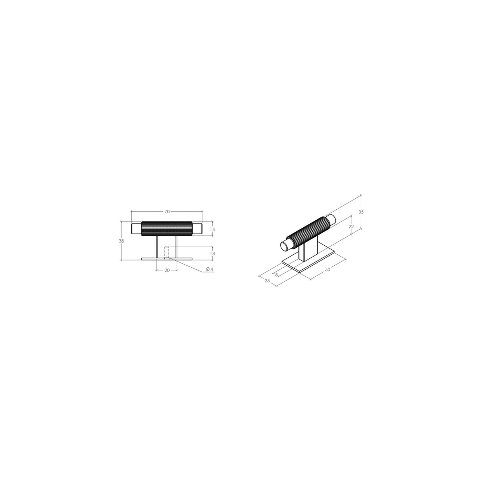 Momo Arpa Cabinet T Knob 70mm gallery detail image