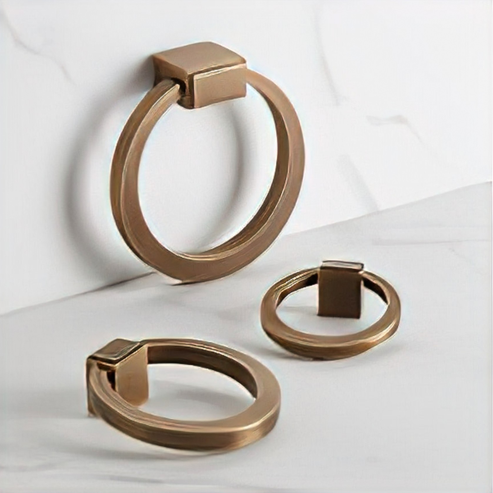Armac Martin - Oblique Ring Cabinet Handle/Drawer Pull gallery detail image