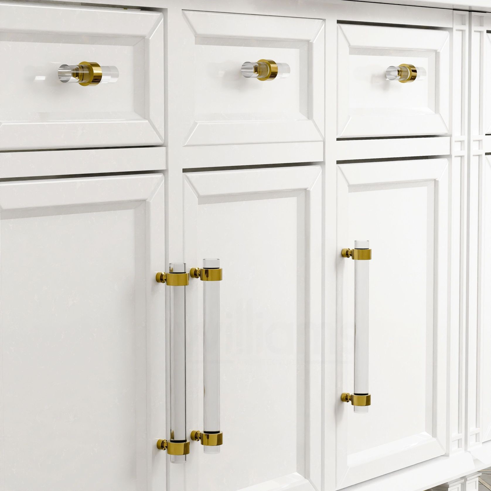 Lucite Crown Drawer Pull gallery detail image