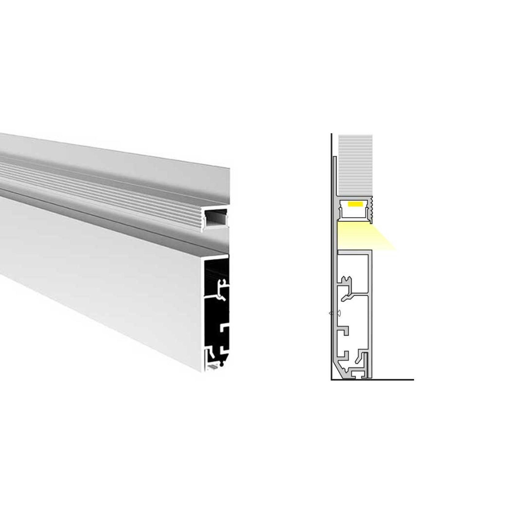 021 LED Baseboard Profile with Narrow Light Band Effect gallery detail image