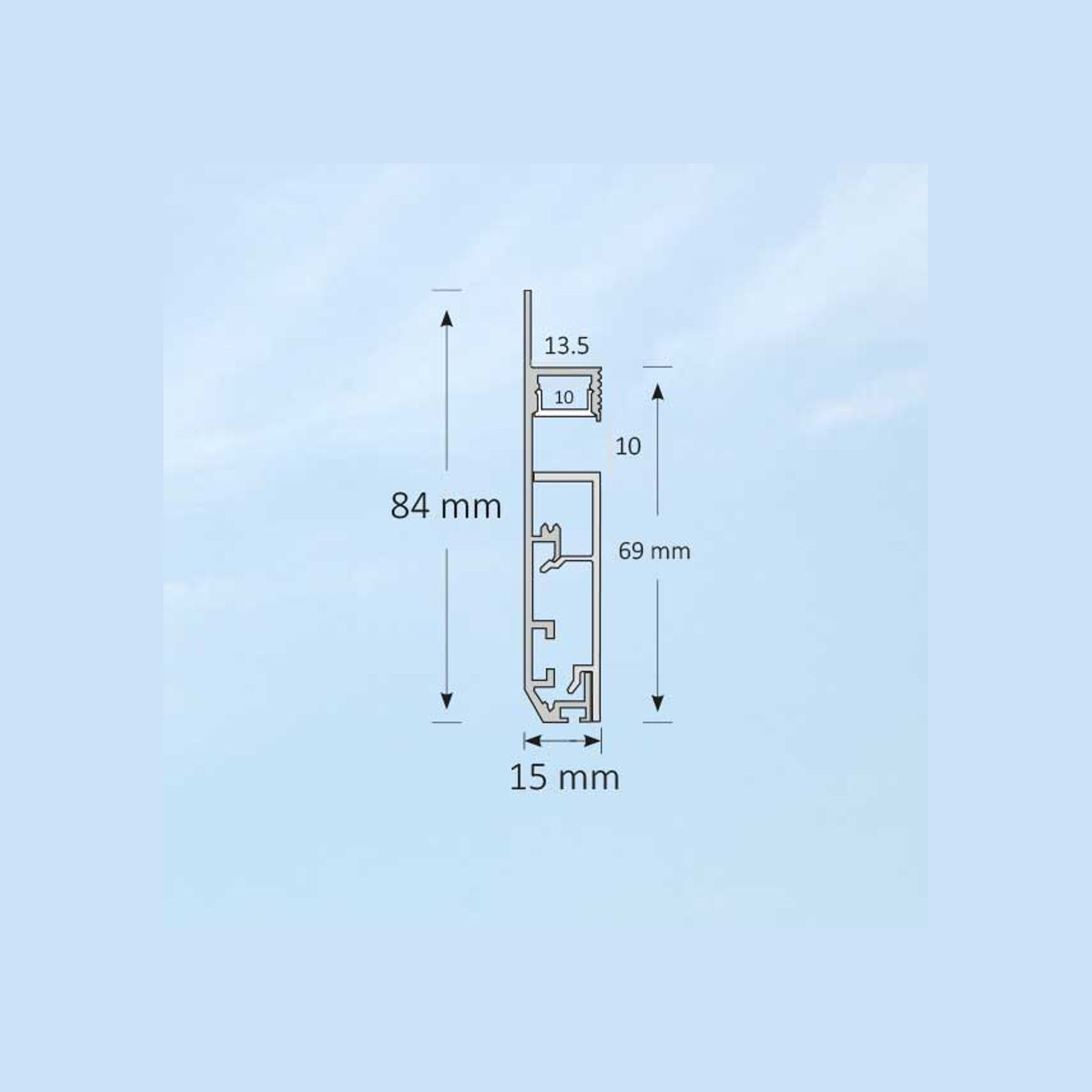 021 LED Baseboard Profile with Narrow Light Band Effect gallery detail image