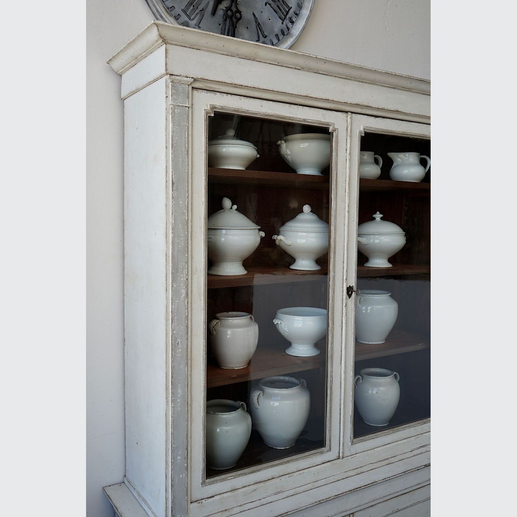 Antique French Painted Display Cupboard gallery detail image