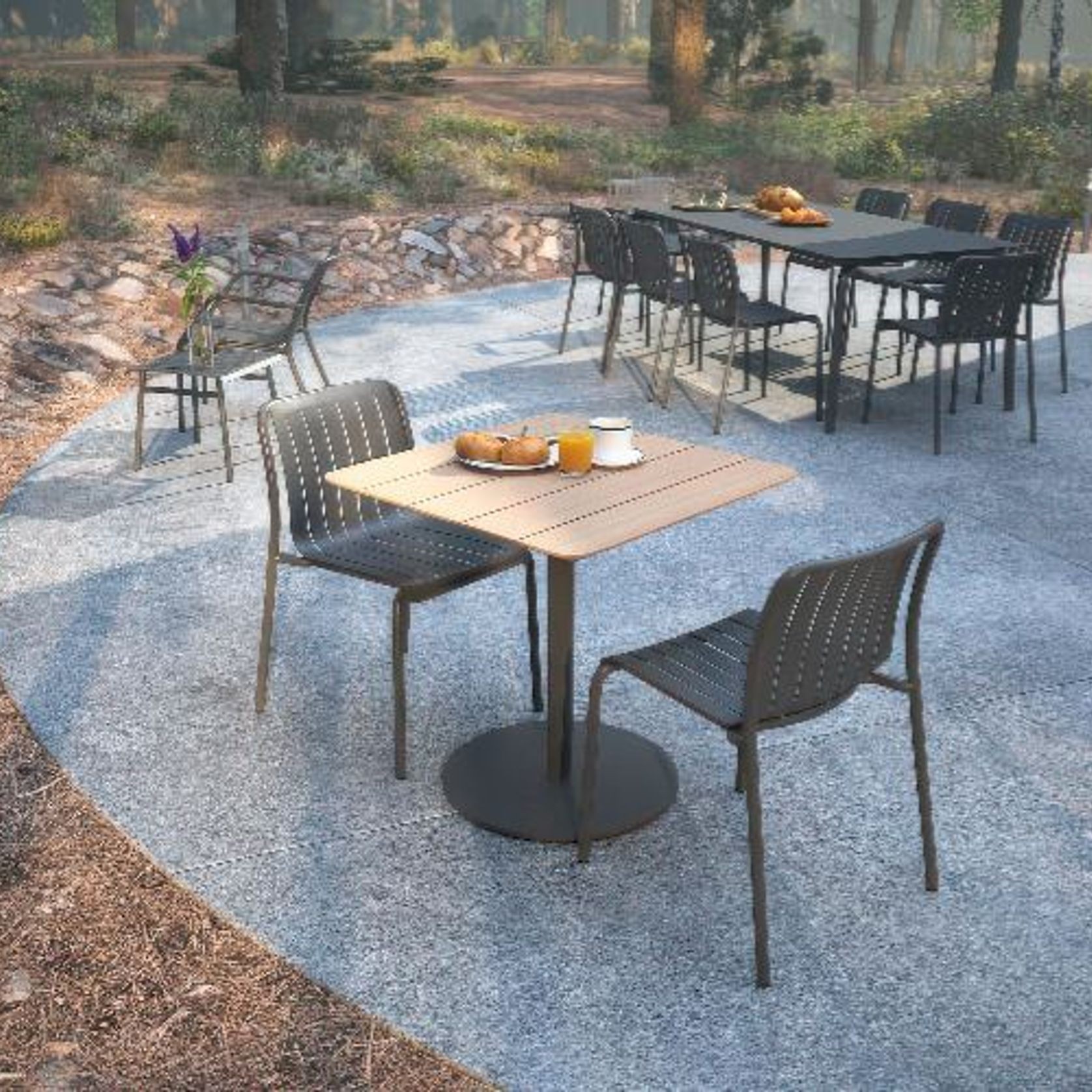 Roku Outdoor Cafe Teak Table gallery detail image