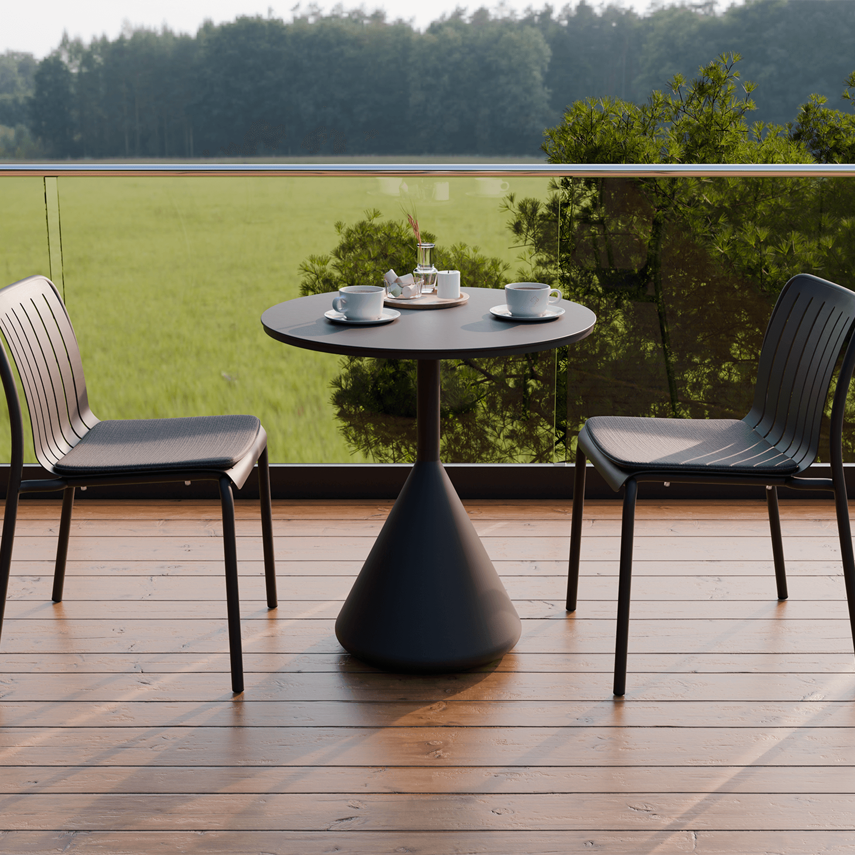 Kora Cafe Table Aluminium  - Outdoor gallery detail image