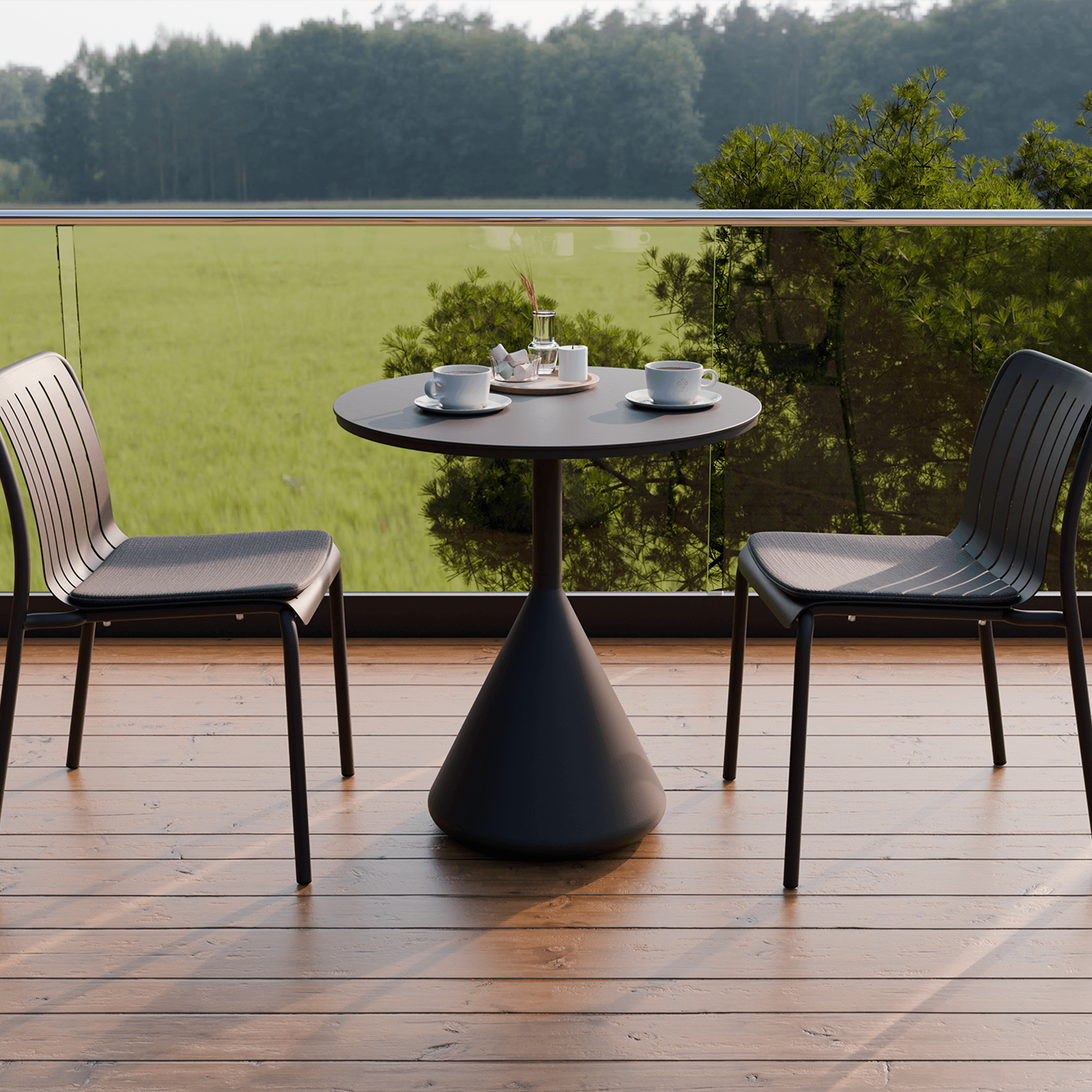 Kora Cafe Table Aluminium  - Outdoor gallery detail image