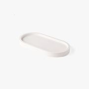 White Oval Concrete Candle Tray gallery detail image