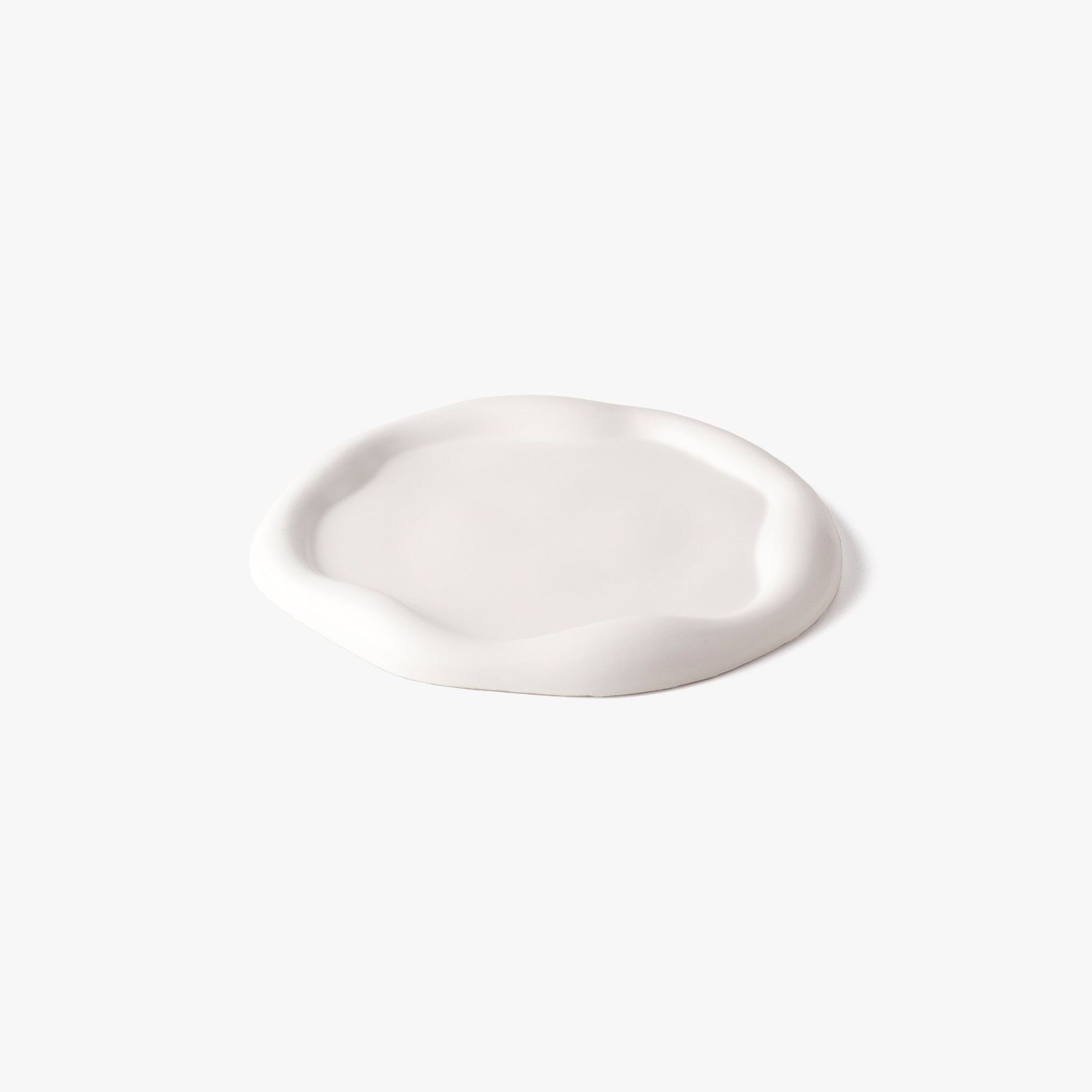 White Wavy Concrete Candle Tray gallery detail image
