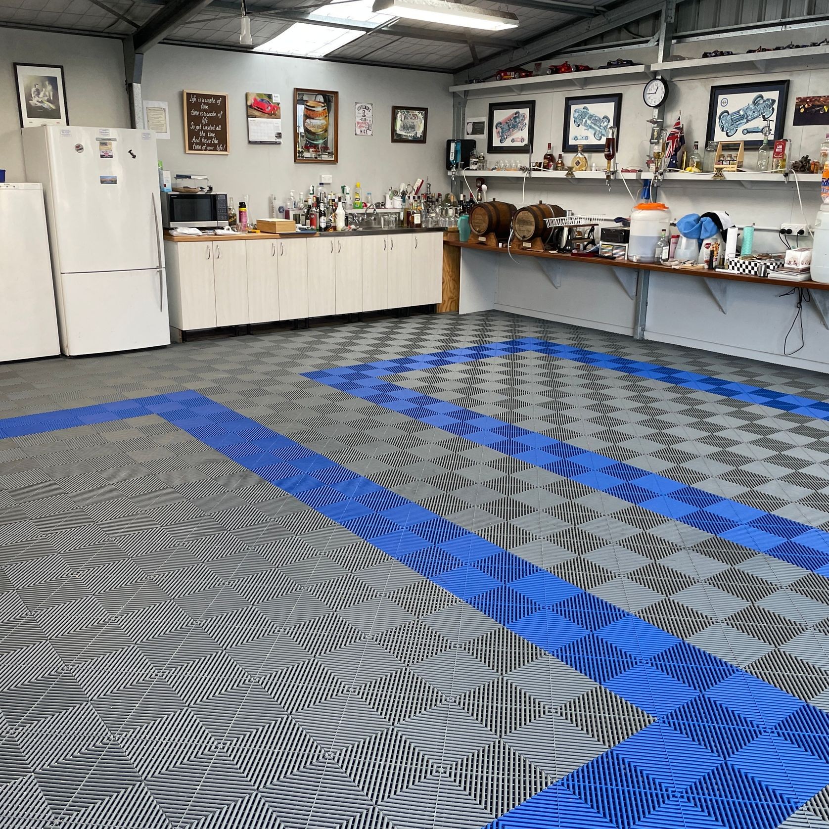 Ribtrax Modular Floor Tiles Royal Blue gallery detail image
