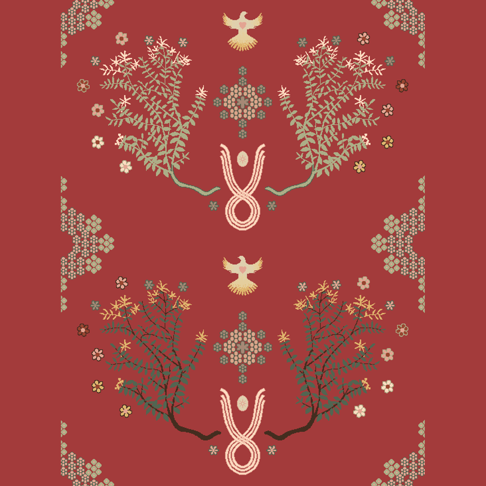 Emerald Garden Axminster Roll Carpet by Miranda Brown gallery detail image