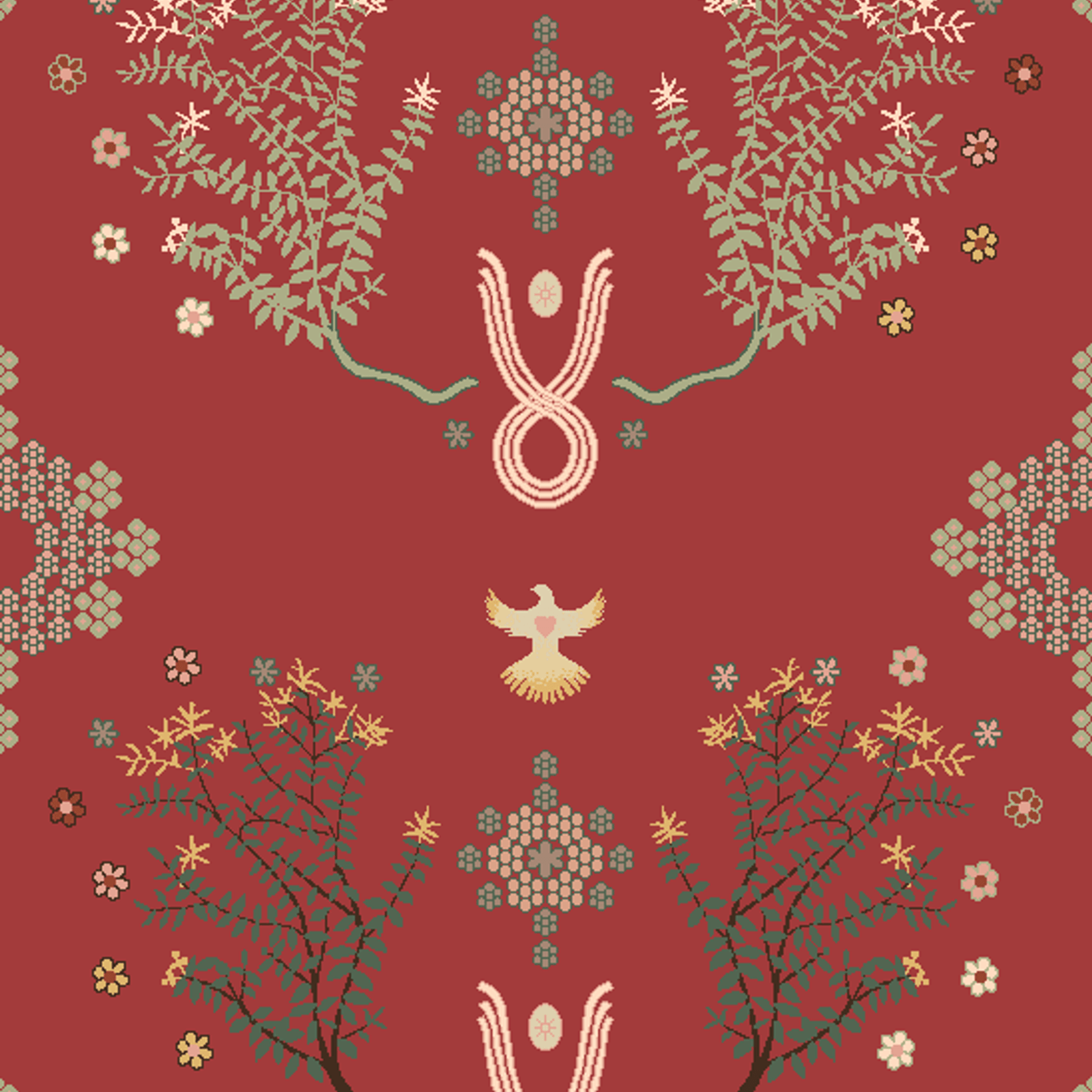 Emerald Garden Axminster Roll Carpet by Miranda Brown gallery detail image