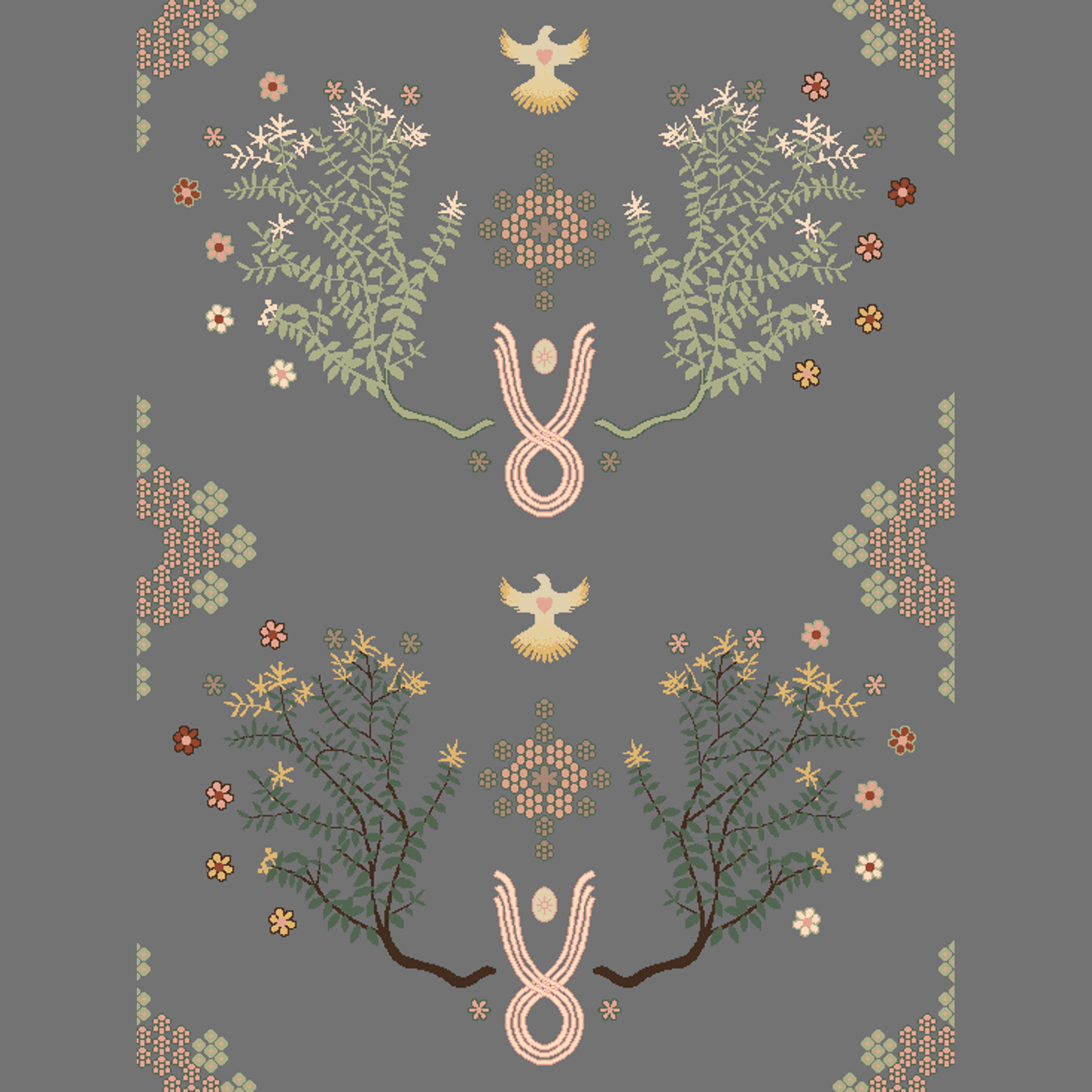 Emerald Garden Axminster Roll Carpet by Miranda Brown gallery detail image