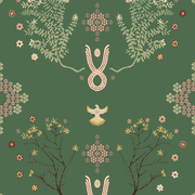 Emerald Garden Axminster Roll Carpet by Miranda Brown gallery detail image