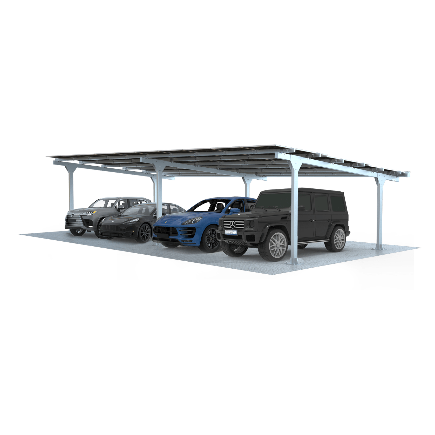 Modular Light Steel Commercial Solar Carport gallery detail image