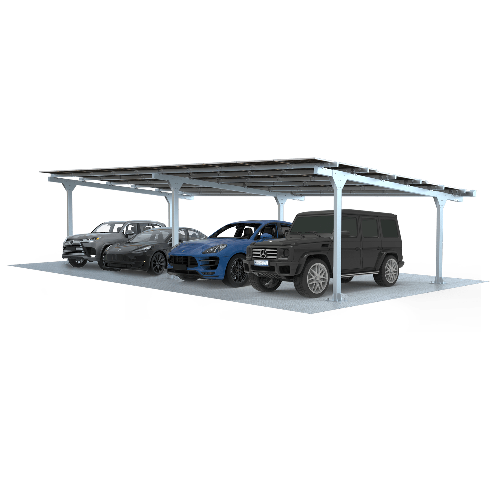 Modular Light Steel Commercial Solar Carport gallery detail image
