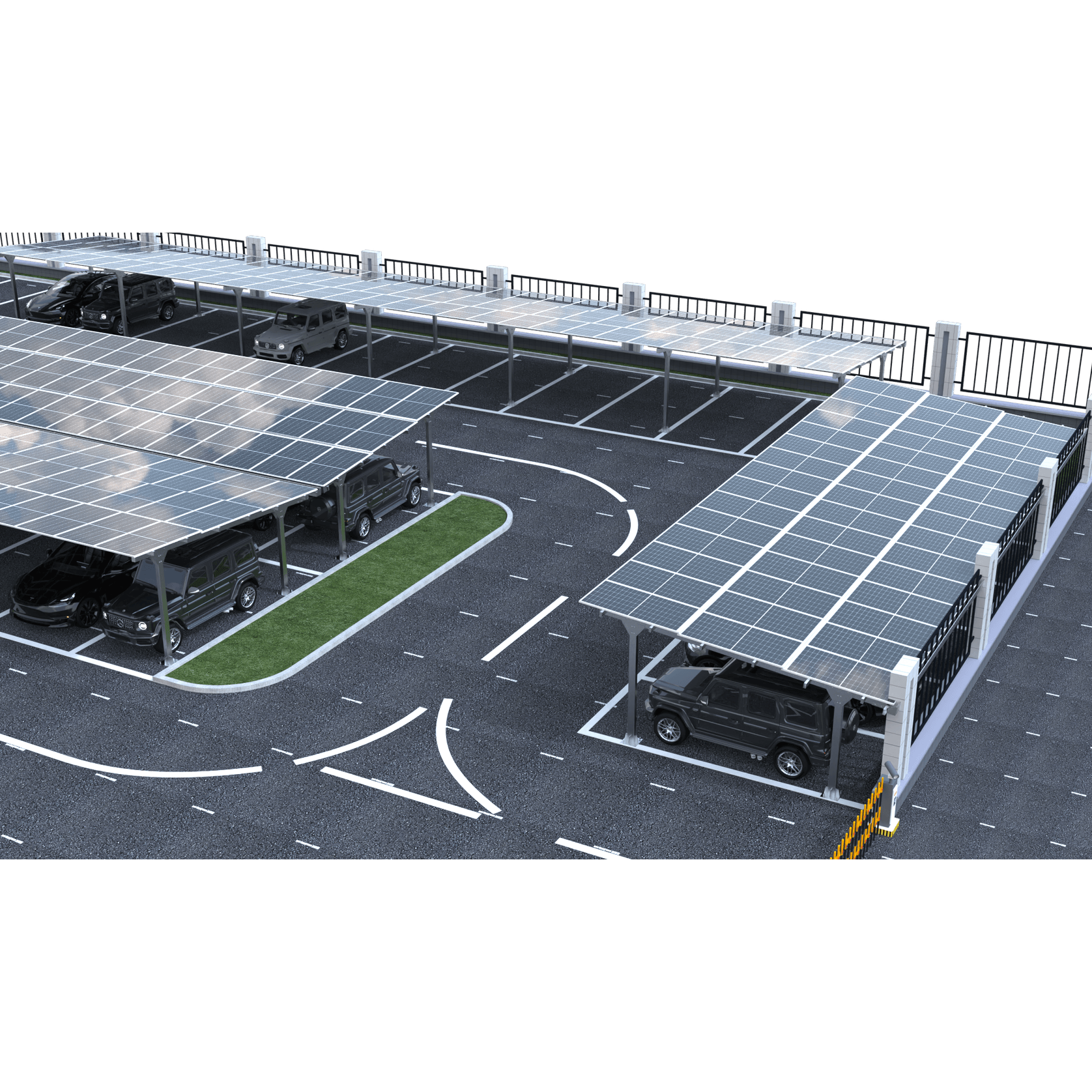 Modular Light Steel Commercial Solar Carport gallery detail image