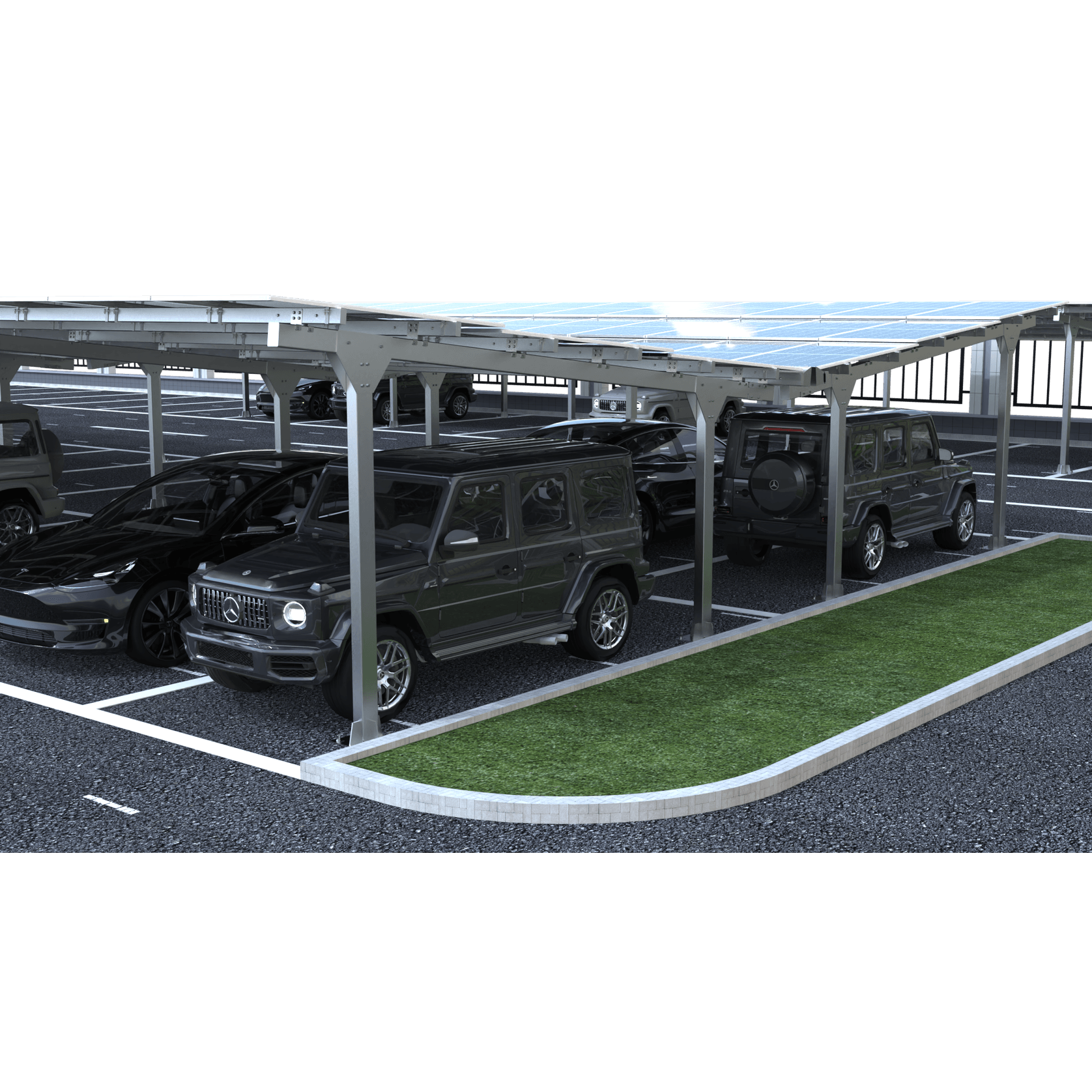 Modular Light Steel Commercial Solar Carport gallery detail image