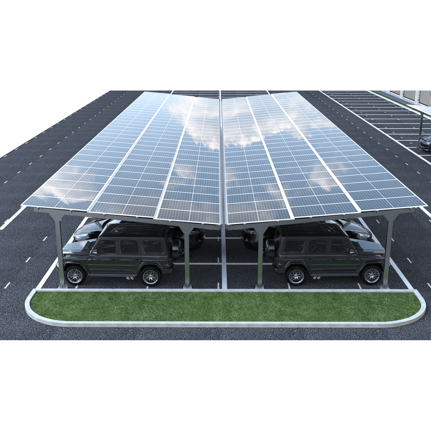 Modular Light Steel Commercial Solar Carport gallery detail image