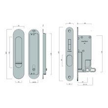 Oval M-Series 9004 Flush Pull Privacy Set gallery detail image