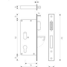 HB638 Sliding Door Lock – 55mm Backset with Integrated gallery detail image