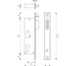 HB640 Series Narrow Sliding Door Lock – 33mm Backset gallery detail image