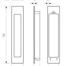 HB670 170mm Deep Flush Pull gallery detail image