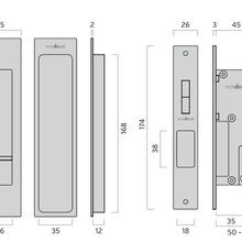 M-Series Flush Pull Privacy Set gallery detail image