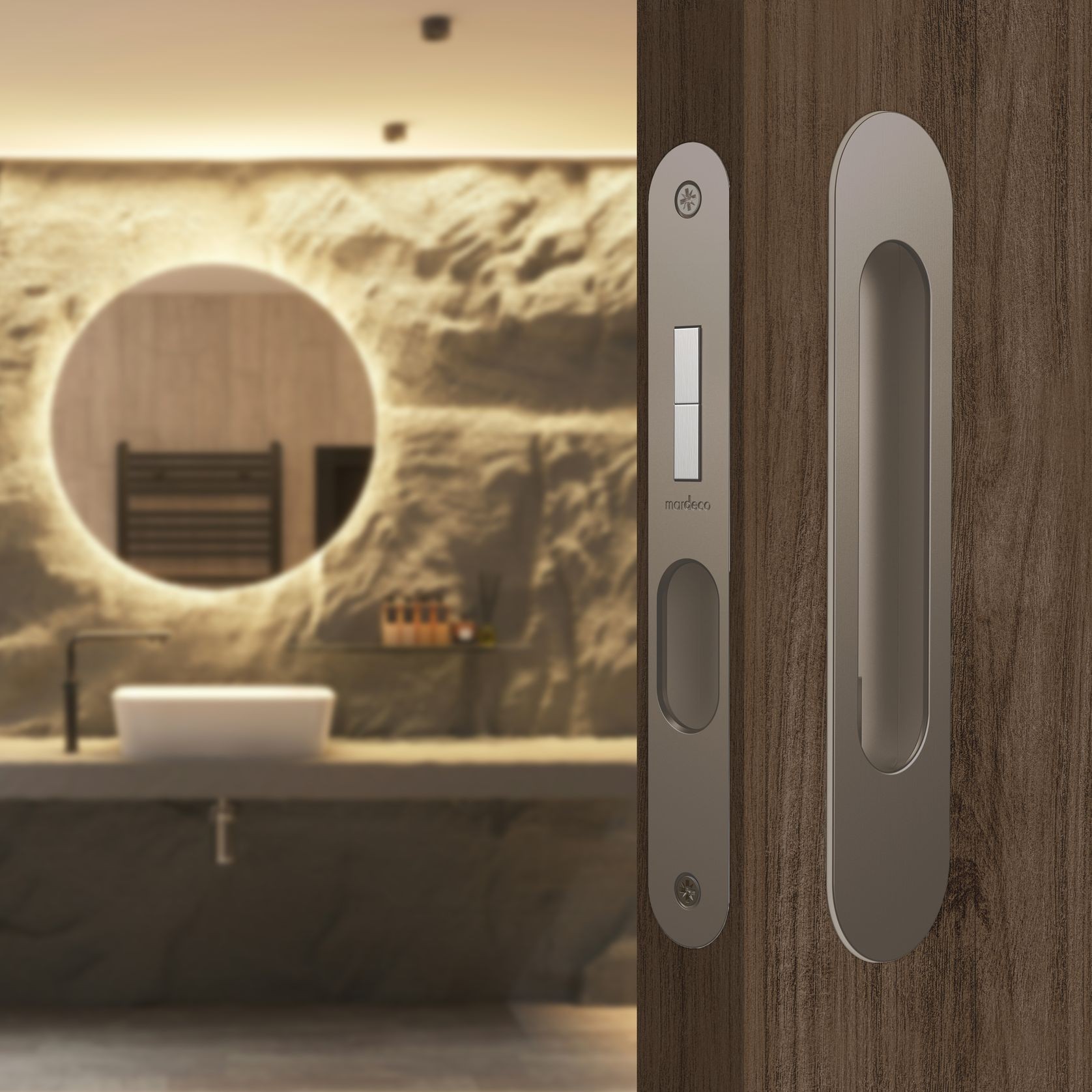 Oval M-Series 9004 Flush Pull Privacy Set gallery detail image