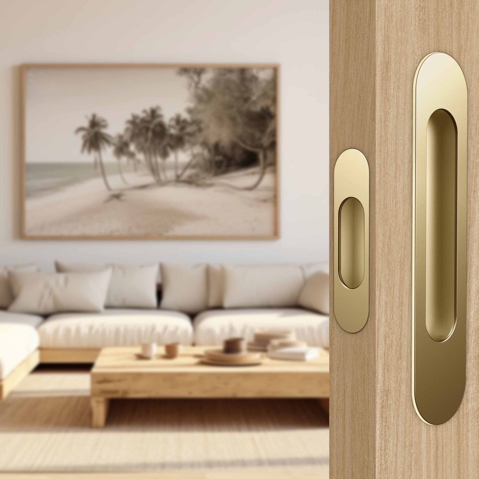 Mardeco Oval M-Series 9008 Flush Pull Set gallery detail image