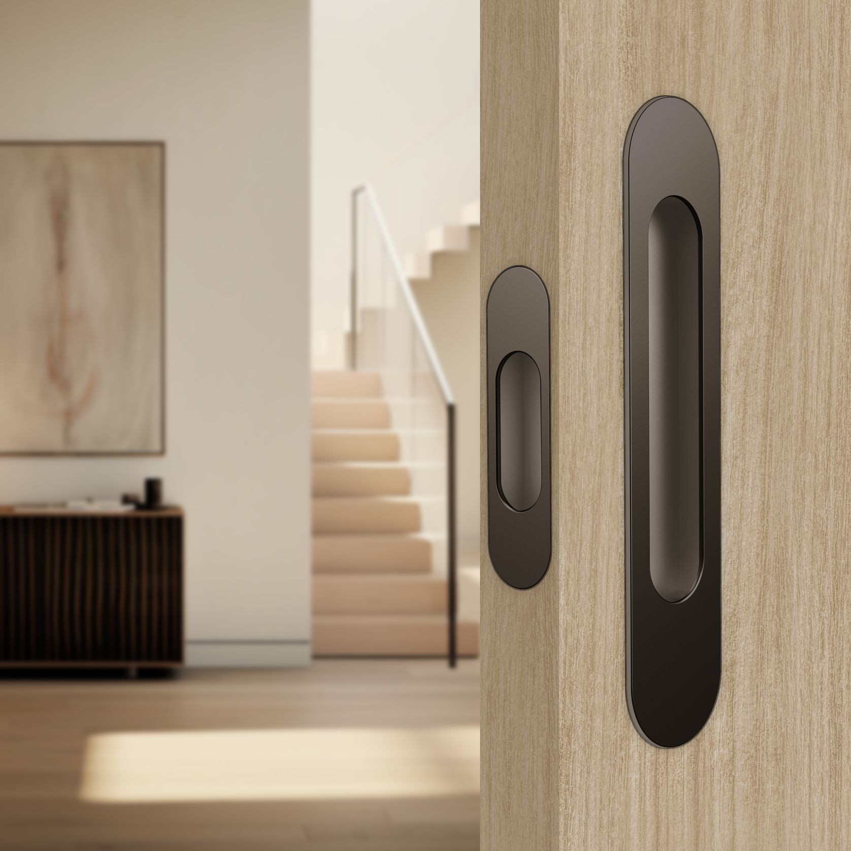Mardeco Oval M-Series 9008 Flush Pull Set gallery detail image