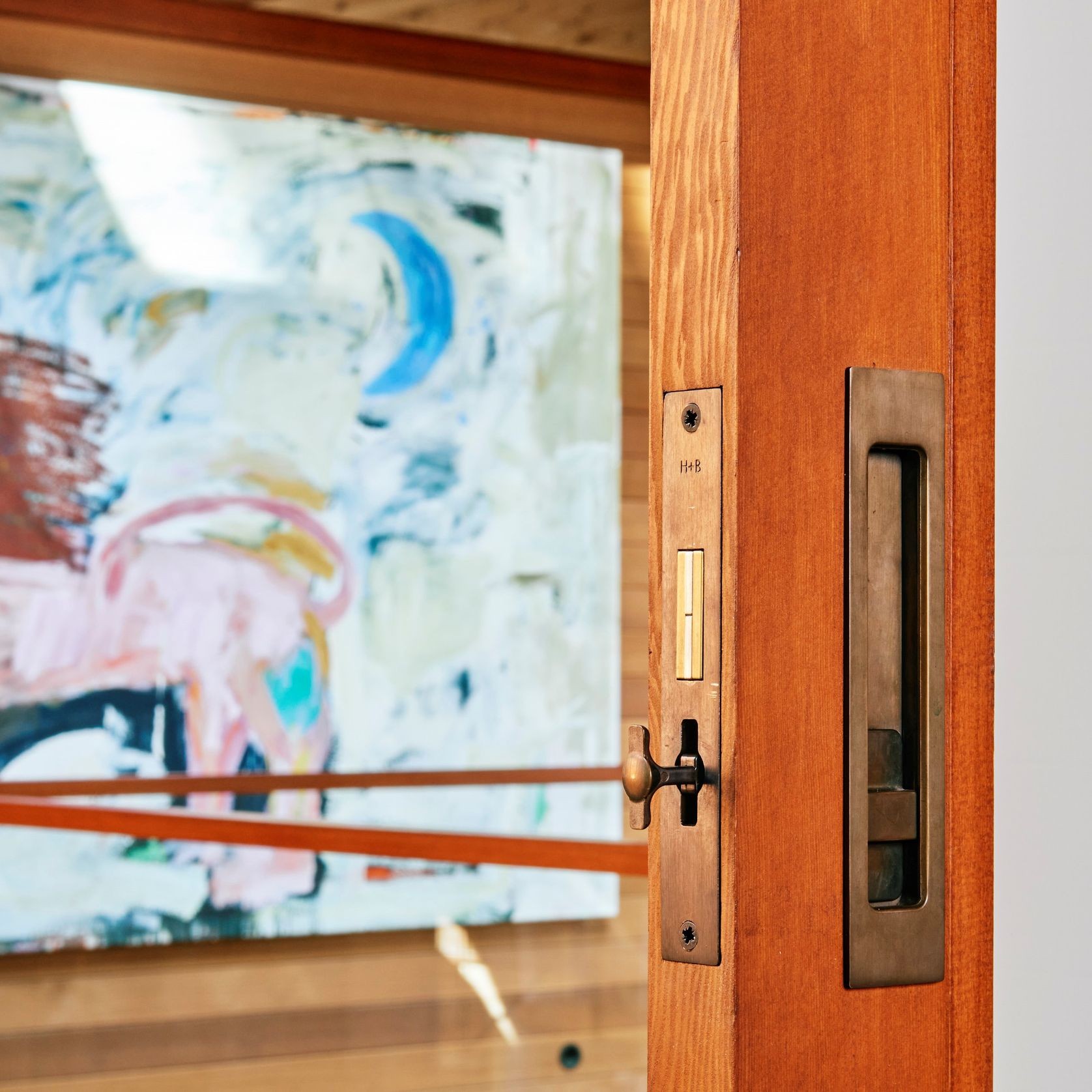 HB690 170mm Sliding Door Privacy Lock – 55mm Backset gallery detail image