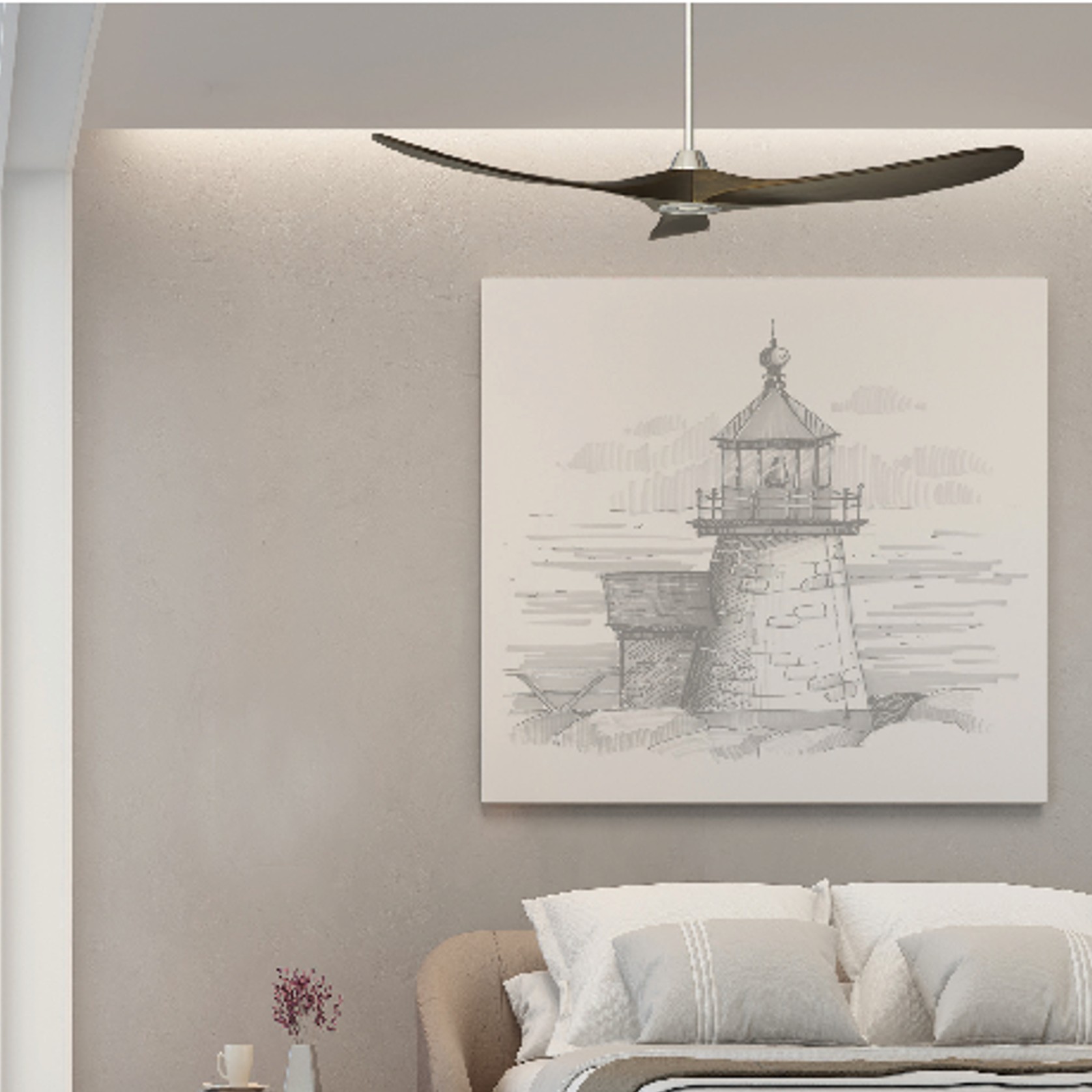Milano SLIDER Ceiling Fan Junior Aged Pewter gallery detail image