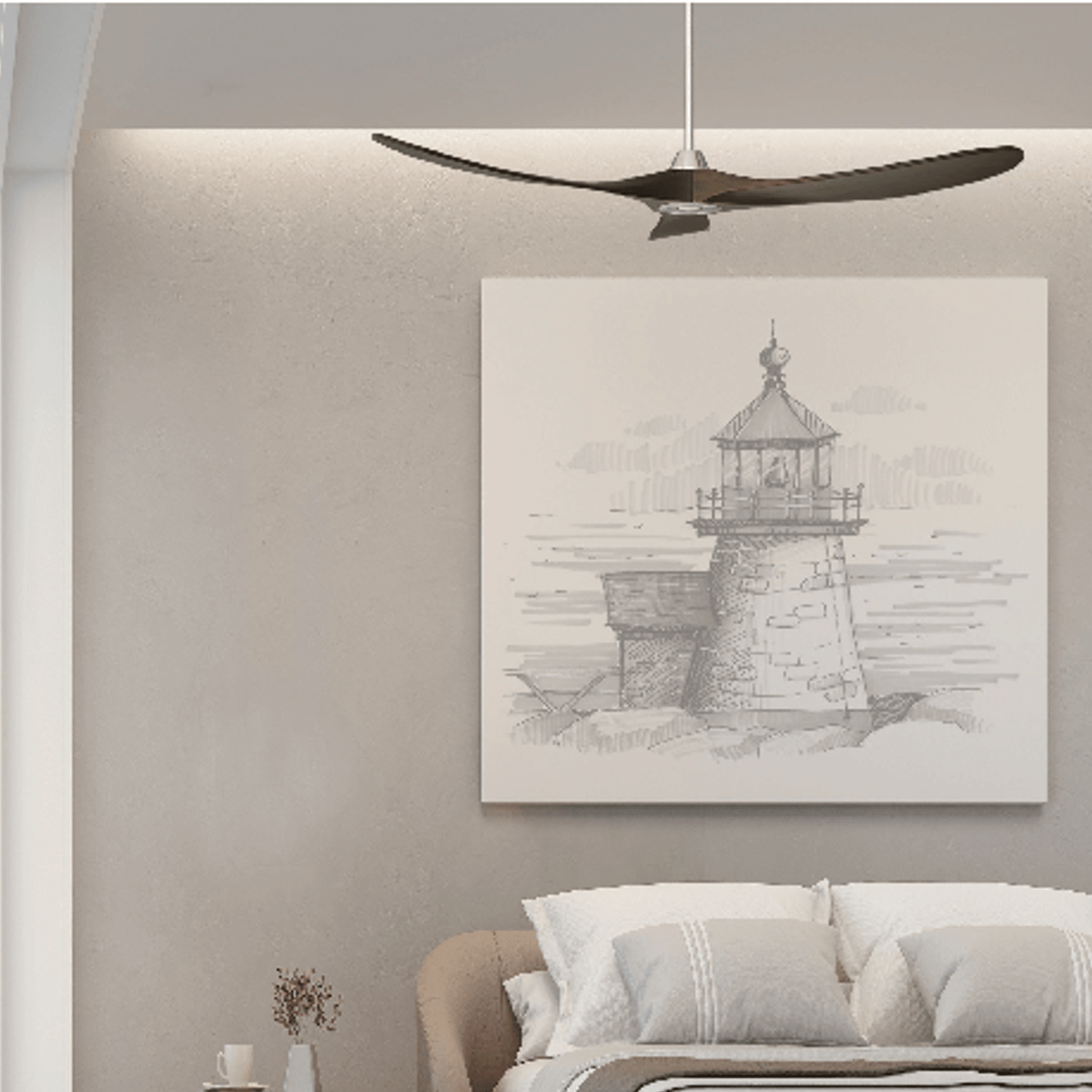 Milano SLIDER Ceiling Fan Junior Aged Pewter gallery detail image