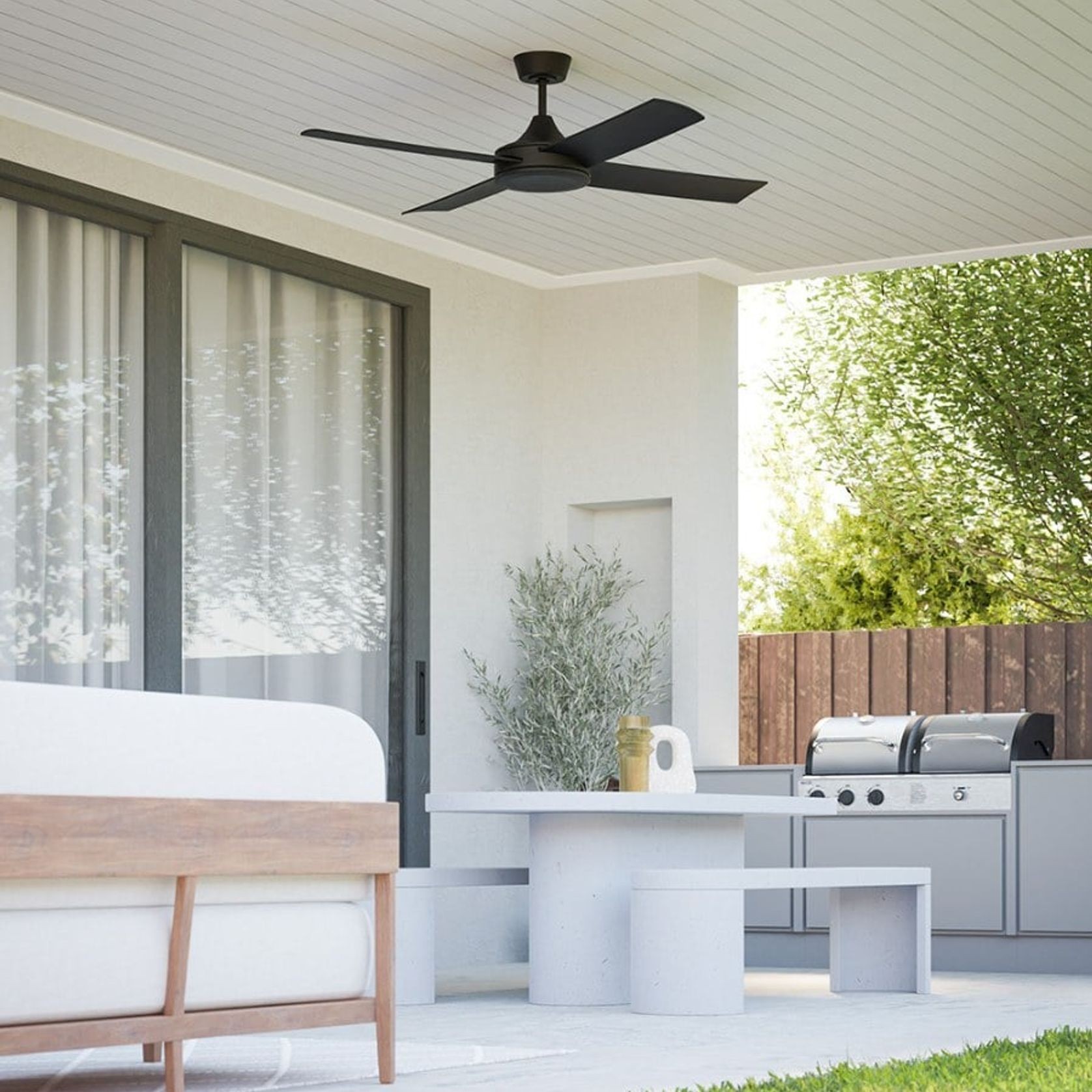 Breeze Silent AC Indoor/Outdoor Ceiling Fan gallery detail image