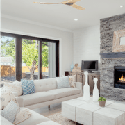 Milano SLIDER Ceiling Fan Junior Full Moon - Wood Blade gallery detail image