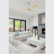 Milano SLIDER Ceiling Fan Junior Full Moon - Wood Blade gallery detail image