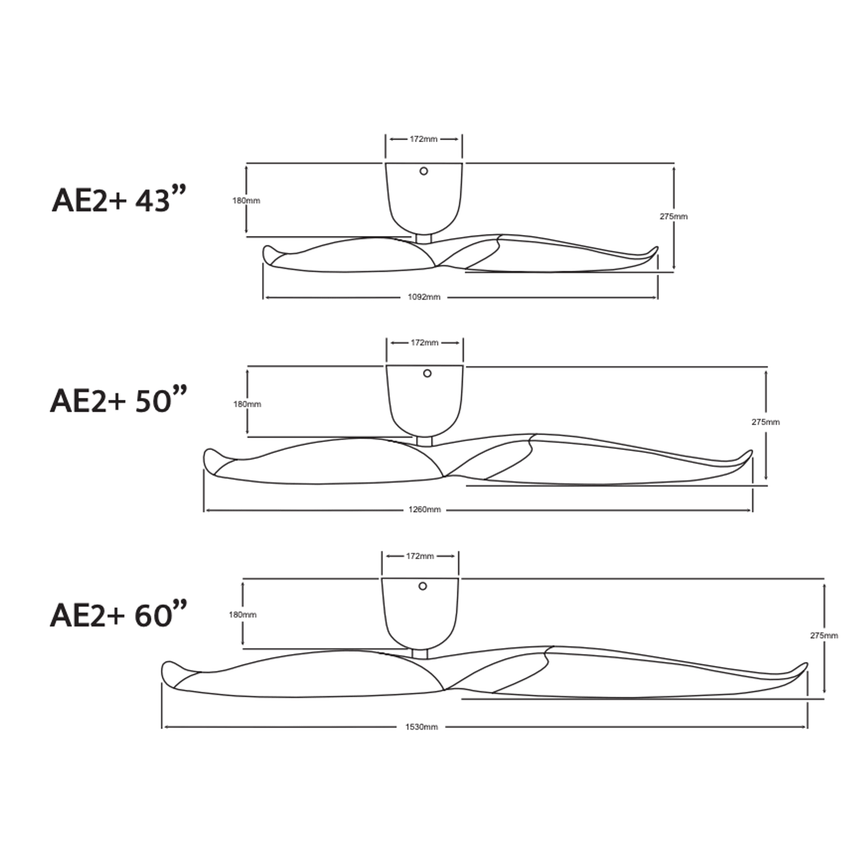 AE2+ 2-Blade Designer Indoor Ceiling Fan gallery detail image