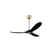 Milano Ceiling Fan Slider Burnished Brass Black Blade gallery detail image