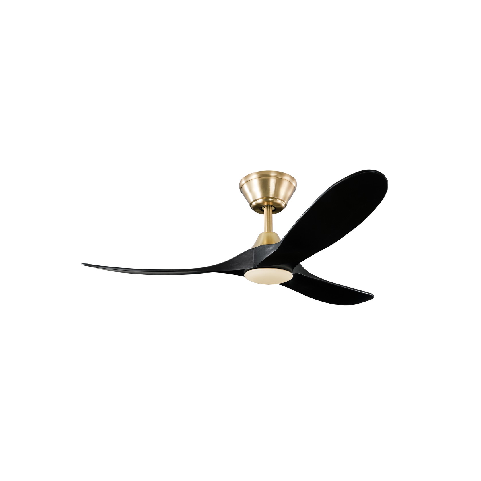 Milano Ceiling Fan Junior Burnished Brass LED Light gallery detail image
