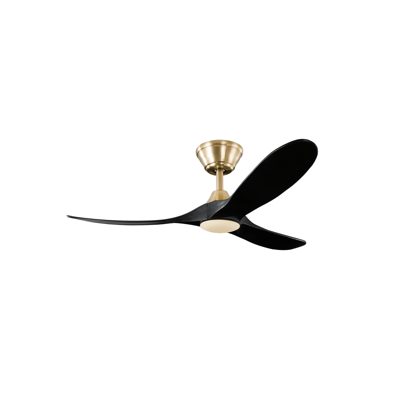 Milano Ceiling Fan Junior Burnished Brass LED Light gallery detail image