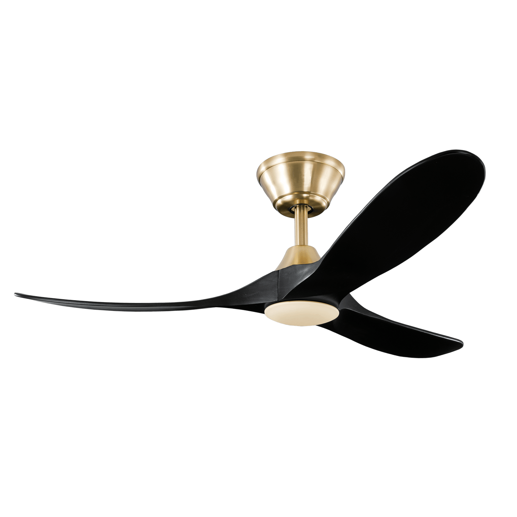 Milano Ceiling Fan Junior Burnished Brass LED Light gallery detail image