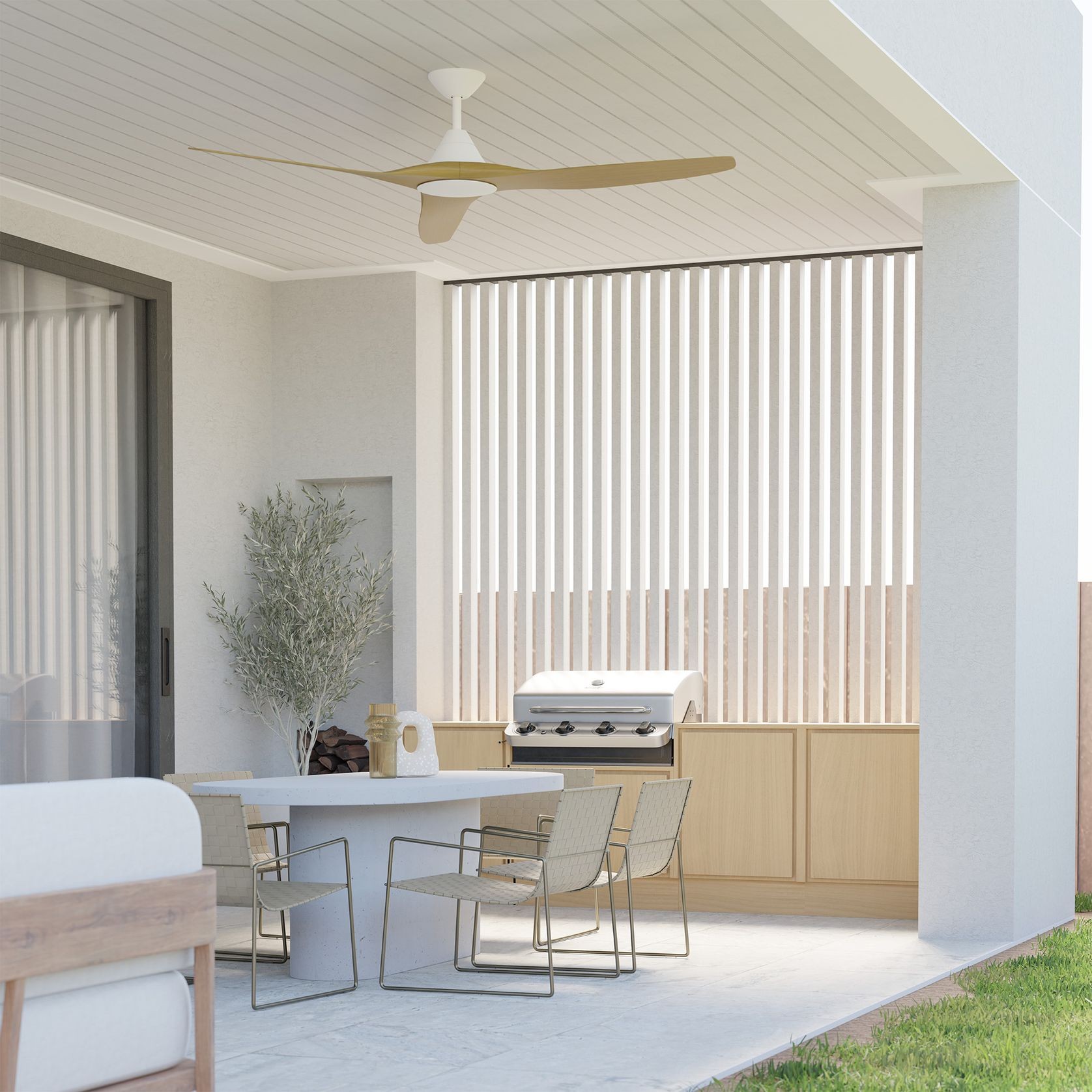 CloudFan Smart Indoor/Outdoor 3-Blade Ceiling Fan gallery detail image