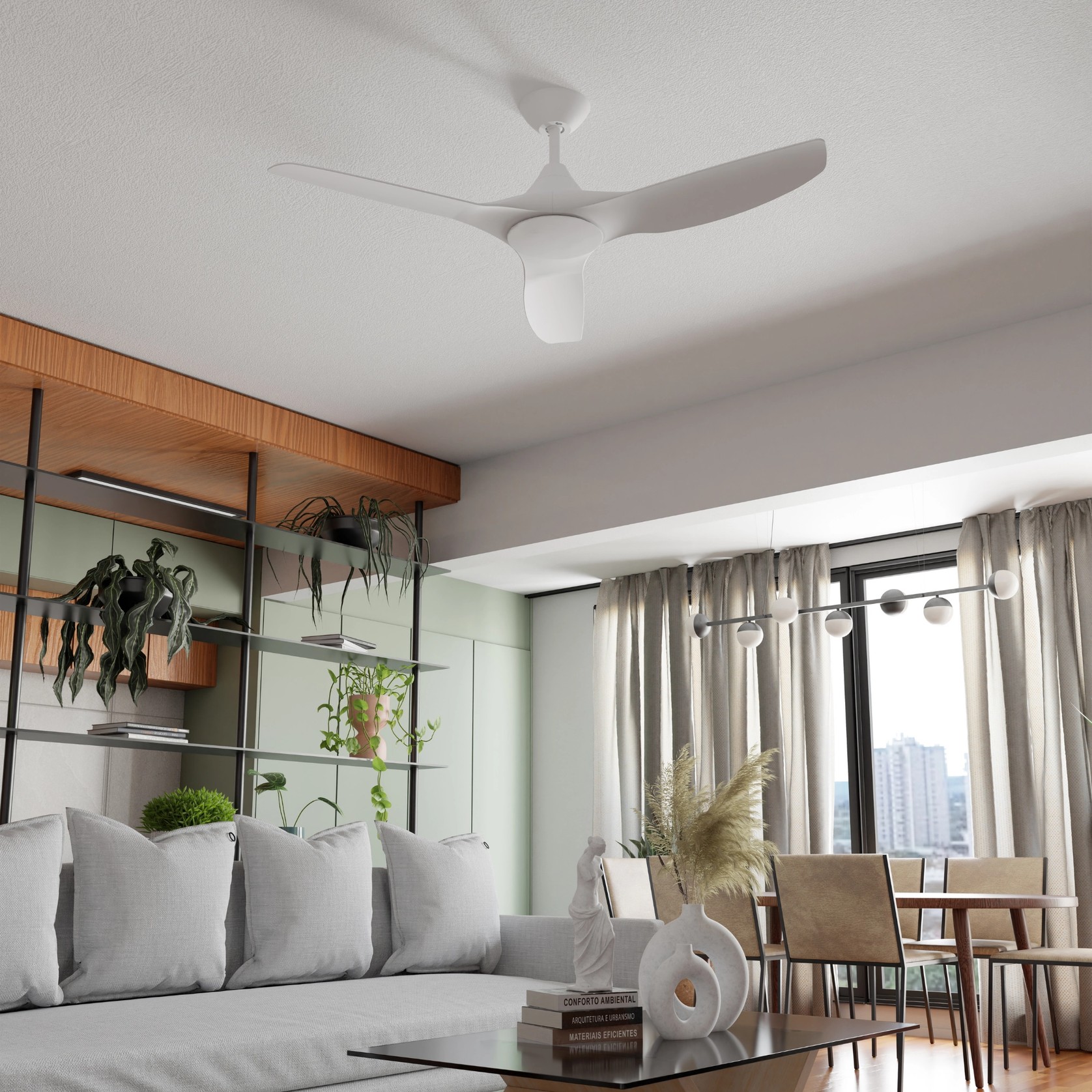 CloudFan Smart Indoor/Outdoor 3-Blade Ceiling Fan gallery detail image
