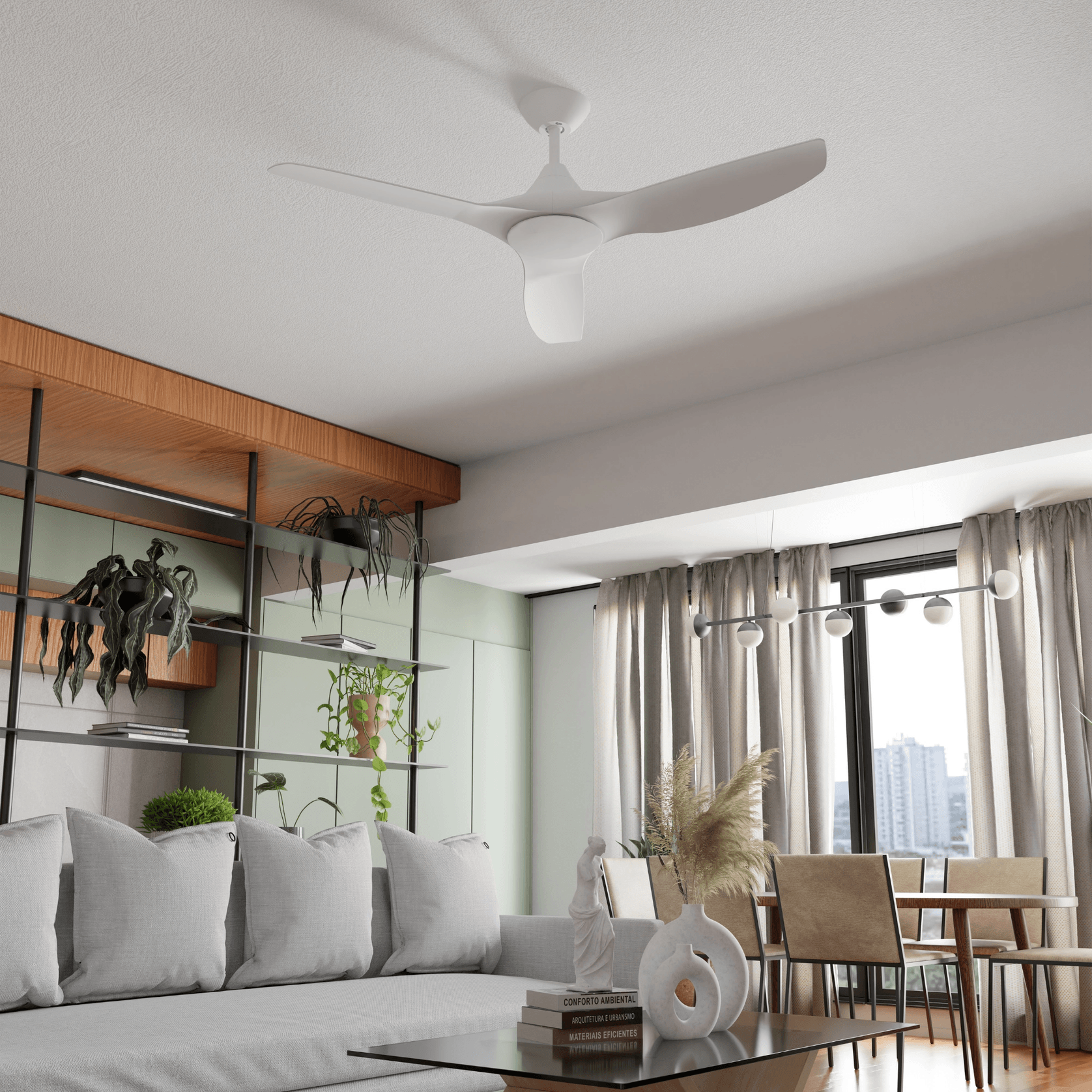 CloudFan Smart Indoor/Outdoor 3-Blade Ceiling Fan gallery detail image